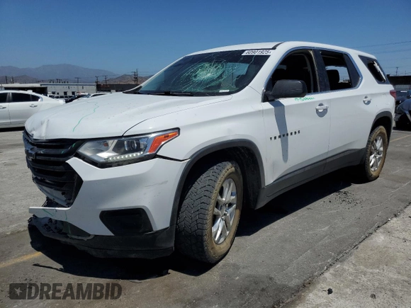 2020 Chevrolet Traverse LS with VIN 1GNERFKW5LJ279435, listed as a Copart auction lot 60901925 with 197,558 mi miles and Salvage title. Bid and sale history available at DreamBid. Image 1.