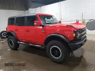 2023 Ford Bronco with VIN 1FMDE5DH2PLB06826, listed as a Copart auction lot 83089214 with 16,959 mi miles and Salvage Title. Bid and sale history available at DreamBid. Image 4.