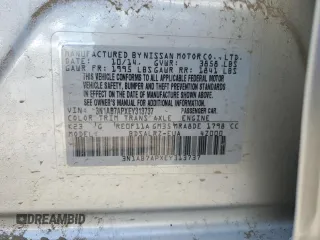 2014 Nissan Sentra SV with VIN 3N1AB7APXEY313737, listed as a Copart auction lot 63610815 with 108,297 mi miles and Clean title. Bid and sale history available at DreamBid. Image 12.