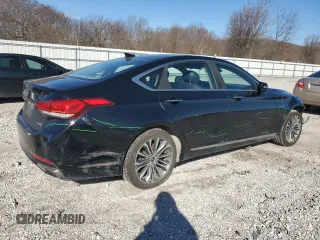 2015 Hyundai Genesis 3.8L with VIN KMHGN4JE9FU015398, listed as a Copart auction lot 47484215 with 124,873 mi miles and Clean Title. Bid and sale history available at carsss.com. Image 3.