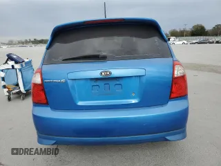 2006 Kia Spectra with VIN KNAFE162X65259727, listed as a Copart auction lot 75470994 with 0 mi miles and Salvage Title. Bid and sale history available at carsss.com. Image 6.