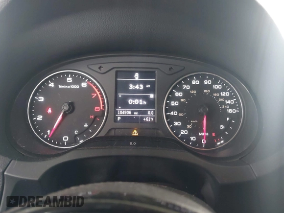2015 Audi A3 Premium z VIN WAUACGFF3F1073735, wystawiony jako IAAI lot #42184594 z przebiegiem 104 906 mil mil oraz . Historia ofert i sprzedaży dostępna na DreamBid. Obrazek 7.