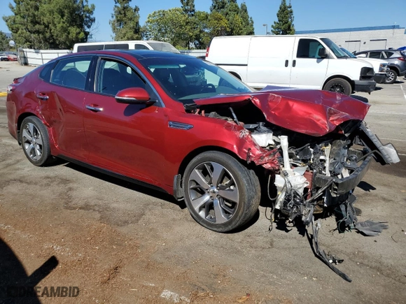 2019 Kia Optima S with VIN 5XXGT4L37KG356658, listed as a Copart auction lot 67752524 with 75,826 mi miles and Clean Title. Bid and sale history available at carsss.com. Image 4.
