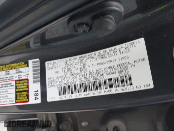 2015 Toyota Tacoma with VIN 3TMMU4FNXFM073978, listed as a IAAI auction lot 41935264 with 132,806 mi miles and . Bid and sale history available at DreamBid. Image 9.