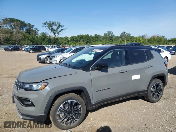 2024 Jeep Compass Limited with VIN 3C4NJDCN8RT576260, listed as a Copart auction lot 68357734 with 49 mi miles and Salvage Title. Bid and sale history available at carsss.com. Image 1.
