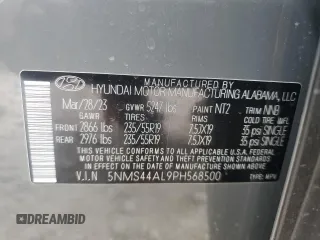 2023 Hyundai Santa Fe Limited z VIN 5NMS44AL9PH568500, wystawiony jako Copart lot #50929715 z przebiegiem 21 947 mil mil oraz Szkoda całkowita • Salvage title. Historia ofert i sprzedaży dostępna na DreamBid. Obrazek 14.