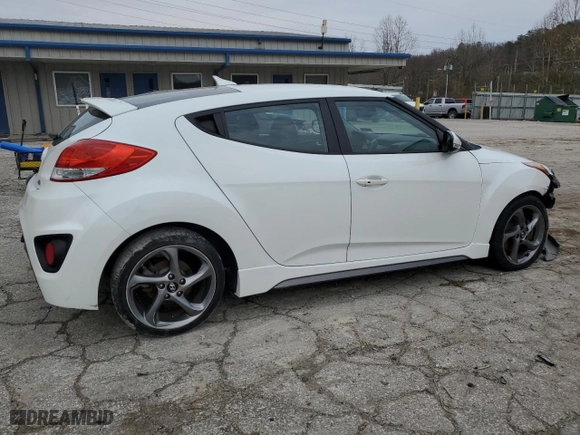 2014 Hyundai Veloster Turbo with VIN KMHTC6AE3EU196626, listed as a Copart auction lot 79916834 with 86,683 mi miles and Salvage Title. Bid and sale history available at carsss.com. Image 3.
