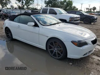 2006 BMW 6 Series 650Ci with VIN WBAEK13486CN75830, listed as a Copart auction lot 68610424 with 109,411 mi miles and Salvage Title. Bid and sale history available at carsss.com. Image 4.