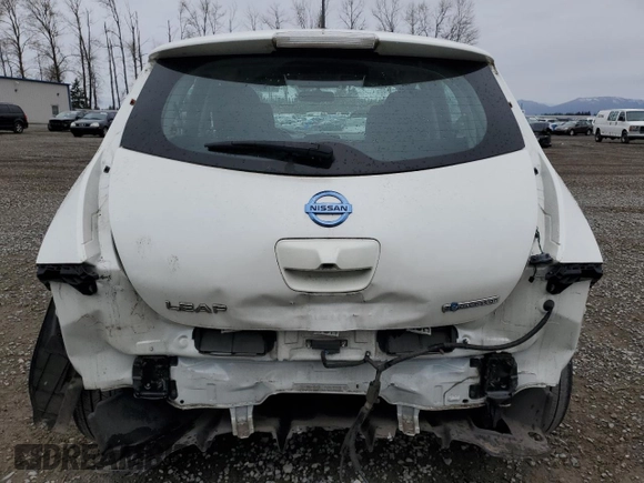 2015 Nissan LEAF SV with VIN 1N4AZ0CP2FC318640, listed as a Copart auction lot 47605593 with 48,523 mi miles. Bid and sale history available at carsss.com. Image 6.