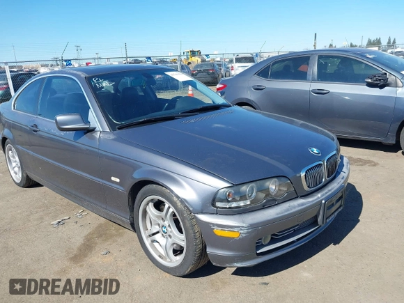 2002 BMW 3 Series 330Ci with VIN WBABN534X2PH00107, listed as a IAAI auction lot 41761370 with Not Provided miles and . Bid and sale history available at carsss.com. Image 1.