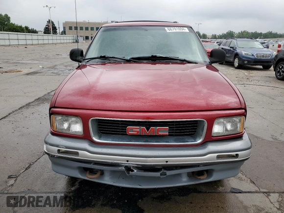 1997 GMC Jimmy SLS with VIN 1GKDT13W8V2515536, listed as a Copart auction lot 66701094 with 123,051 mi miles and Salvage Title. Bid and sale history available at carsss.com. Image 5.