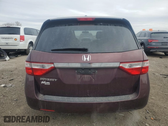 2011 Honda Odyssey EX-L with VIN 5FNRL5H69BB057080, listed as a Copart auction lot 41984785 with 152,963 mi miles and Salvage Title. Bid and sale history available at DreamBid. Image 6.