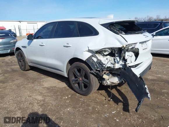 2017 Jaguar F-Pace 35t R-Sport with VIN SADCL2BVXHA063738, listed as a IAAI auction lot 41824648 with 112,449 mi miles and . Bid and sale history available at DreamBid. Image 3.