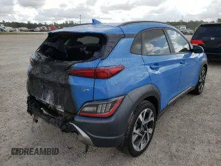 2022 Hyundai Kona Limited with VIN KM8K53A38NU794410, listed as a Copart auction lot 52525342 with 18,825 mi miles and Salvage Title. Bid and sale history available at carsss.com. Image 4.