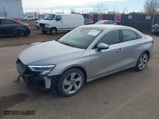 2024 Audi A3 Premium with VIN WAUAUDGY4RA082038, listed as a IAAI auction lot 41487777 with 24,797 mi miles. Bid and sale history available at carsss.com. Image 2.