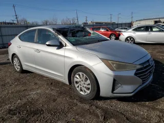 2019 Hyundai Elantra SE with VIN 5NPD74LF2KH433104, listed as a Copart auction lot 48614105 with 77,728 mi miles and Salvage Title. Bid and sale history available at DreamBid. Image 4.