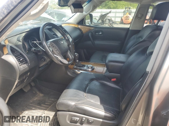 2014 Infiniti QX80 with VIN JN8AZ2NE1E9068423, listed as a Copart auction lot 58903345 with 160,857 mi miles and Clean title. Bid and sale history available at DreamBid. Image 7.