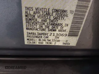 2015 Nissan Altima SL with VIN 1N4BL3AP0FC213069, listed as a IAAI auction lot 41931428 with 172,215 mi miles and . Bid and sale history available at carsss.com. Image 9.