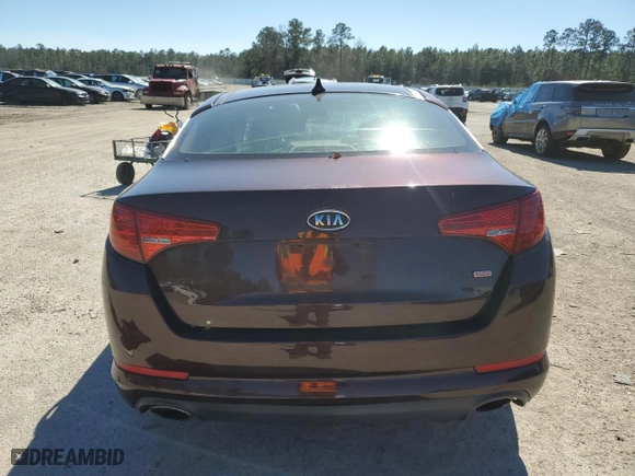 2011 Kia Optima EX with VIN KNAGN4A79B5085880, listed as a Copart auction lot 47295125 with 0 mi miles and Salvage Title. Bid and sale history available at carsss.com. Image 6.