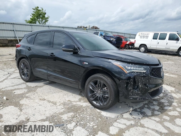 2023 Acura RDX w/A-Spec Package with VIN 5J8TC2H66PL006825, listed as a Copart auction lot 58852025 with 26,109 mi miles and Salvage title. Bid and sale history available at DreamBid. Image 4.