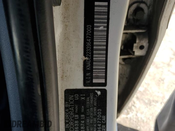 2009 Kia Rio LX with VIN KNADE223396477003, listed as a Copart auction lot 44943675 with 174,791 mi miles and Salvage Title. Bid and sale history available at carsss.com. Image 14.