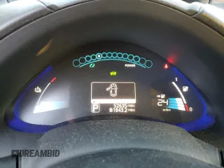2015 Nissan LEAF SV with VIN 1N4AZ0CP8FC316522, listed as a Copart auction lot 41827135 with 52,635 mi miles and Salvage Title. Bid and sale history available at carsss.com. Image 9.