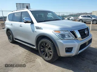 2018 Nissan Armada Platinum with VIN JN8AY2NE9J9732853, listed as a IAAI auction lot 41777185 with 164,877 mi miles and . Bid and sale history available at DreamBid. Image 1.