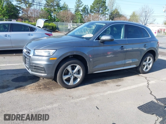 2020 Audi Q5 Premium with VIN WA1ANAFY2L2067095, listed as a IAAI auction lot 41929682 with 56,780 mi miles and . Bid and sale history available at DreamBid. Image 17.