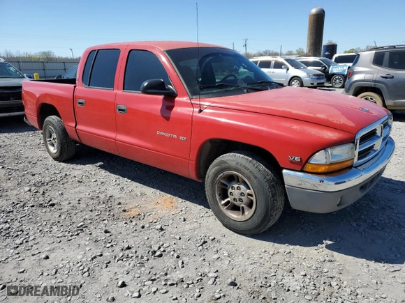 2000 Dodge Dakota Sport with VIN 1B7GL2AX0YS727510, listed as a Copart auction lot 50072675 with 303,427 mi miles and Salvage Title. Bid and sale history available at carsss.com. Image 4.