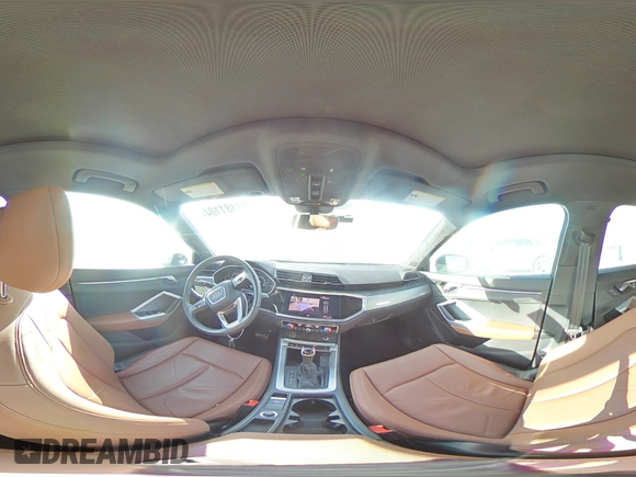 2022 Audi Q3 Premium with VIN WA1AUCF32N1001495, listed as a Copart auction lot 83381104 with 24,682 mi miles and Salvage Title. Bid and sale history available at carsss.com. Image 15.