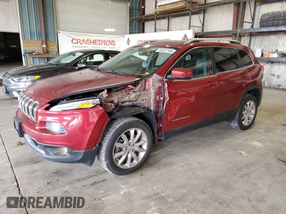 2015 Jeep Cherokee Limited z VIN 1C4PJMDS2FW735972, wystawiony jako Copart lot #55307765 z przebiegiem 104 025 mil mil oraz Szkoda całkowita • Salvage title. Historia ofert i sprzedaży dostępna na DreamBid. Obrazek 1.