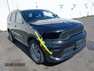 2024 Dodge Durango GT with VIN 1C4RDJDG0RC207475, listed as a IAAI auction lot 41880873 with 26,891 mi miles and . Bid and sale history available at carsss.com. Image 1.