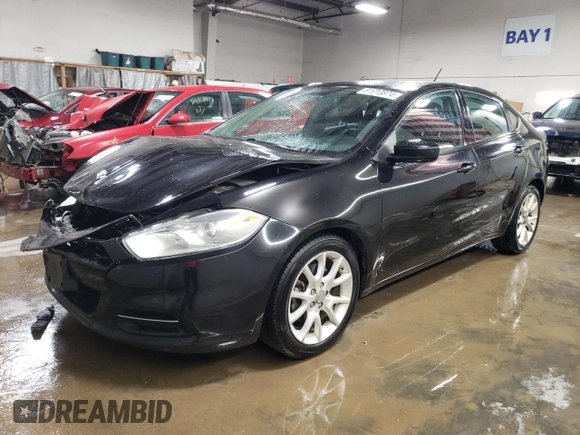 2013 Dodge Dart SXT with VIN 1C3CDFBA1DD109922, listed as a Copart auction lot 81813874 with 108,117 mi miles and Salvage Title. Bid and sale history available at carsss.com. Image 1.