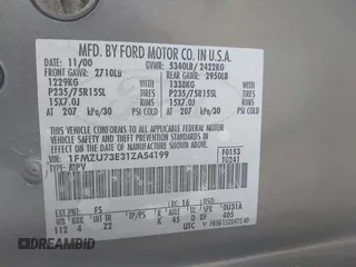 2001 Ford Explorer XLT z VIN 1FMZU73E31ZA54199, wystawiony jako IAAI lot #41436931 z przebiegiem 212 087 mil mil oraz . Historia ofert i sprzedaży dostępna na DreamBid. Obrazek 9.