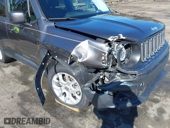 2017 Jeep Renegade Latitude with VIN ZACCJABB3HPF84074, listed as a IAAI auction lot 41867396 with 65,323 mi miles. Bid and sale history available at carsss.com. Image 6.
