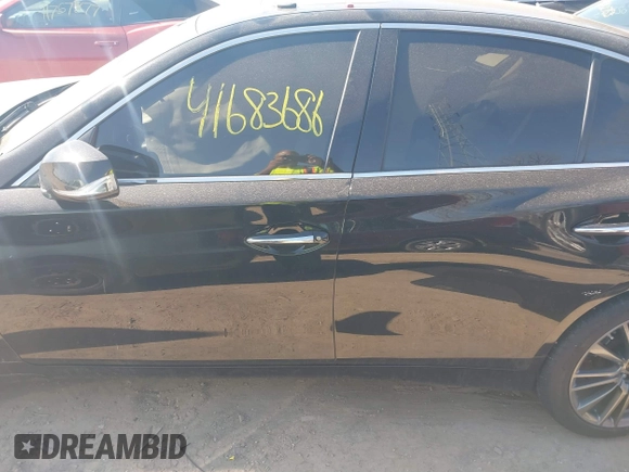 2019 Infiniti Q50 3.0t LUXE with VIN JN1EV7AR6KM591124, listed as a IAAI auction lot 41683686 with 66,529 mi miles. Bid and sale history available at carsss.com. Image 14.