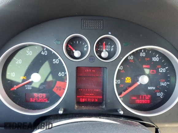 2003 Audi TT with VIN TRUSC28N431010692, listed as a Copart auction lot 50720185 with 190,909 mi miles and Salvage Title. Bid and sale history available at carsss.com. Image 9.