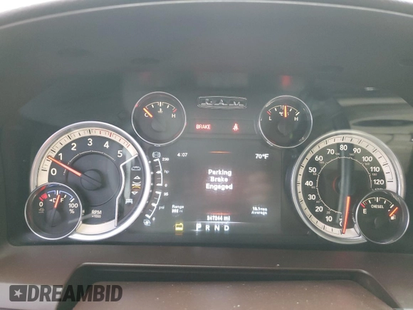 2014 Ram 3500 Laramie with VIN 3C63R3JL9EG248528, listed as a Copart auction lot 44964125 with 247,244 mi miles and Salvage Title. Bid and sale history available at carsss.com. Image 9.