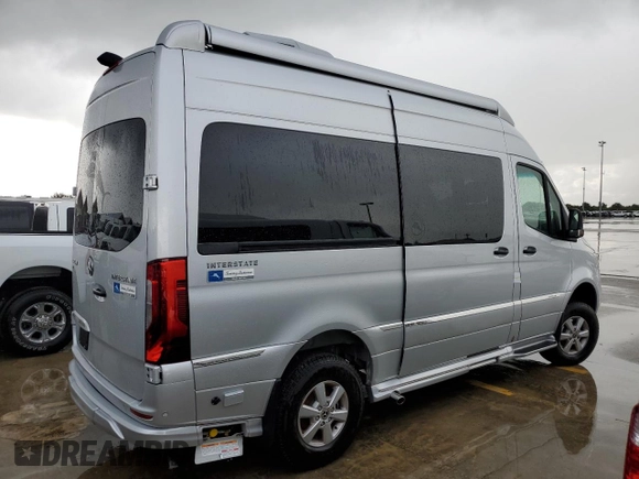 2024 Mercedes-Benz Sprinter with VIN W1X4EBVY0NP494288, listed as a Copart auction lot 74708304 with Not Provided miles and Salvage Title. Bid and sale history available at DreamBid. Image 3.
