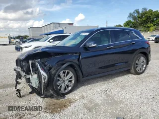 2020 Infiniti QX50 Autograph with VIN 3PCAJ5M14LF119130, listed as a Copart auction lot 46192715 with 44,028 mi miles and Salvage Title. Bid and sale history available at DreamBid. Image 1.