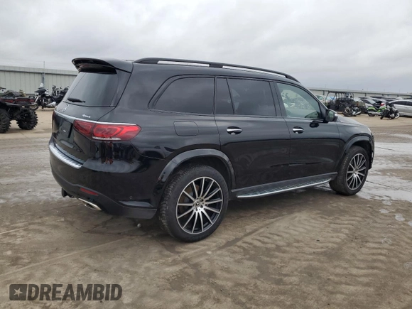 2023 Mercedes-Benz GLS with VIN 4JGFF8GE1PB007316, listed as a Copart auction lot 85457104 with 13,339 mi miles and Salvage Title. Bid and sale history available at carsss.com. Image 3.