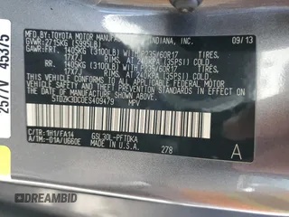 2014 Toyota Sienna L z VIN 5TDZK3DC0ES409479, wystawiony jako Copart lot #51643485 z przebiegiem 119 709 mil mil oraz Szkoda całkowita • Salvage title. Historia ofert i sprzedaży dostępna na DreamBid. Obrazek 13.