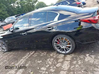 2018 Infiniti Q50 Red Sport 400 with VIN JN1FV7AP0JM461227, listed as a IAAI auction lot 42308384 with 100,694 mi miles and . Bid and sale history available at DreamBid. Image 14.