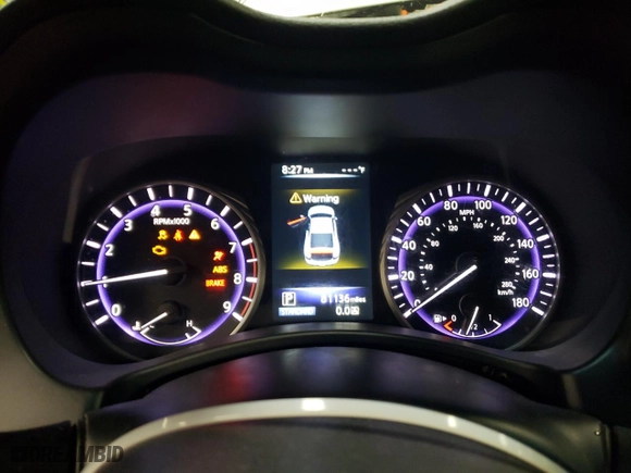 2017 Infiniti Q60 Sport with VIN JN1EV7EL4HM553146, listed as a Copart auction lot 46925965 with 81,136 mi miles and Salvage Title. Bid and sale history available at carsss.com. Image 9.