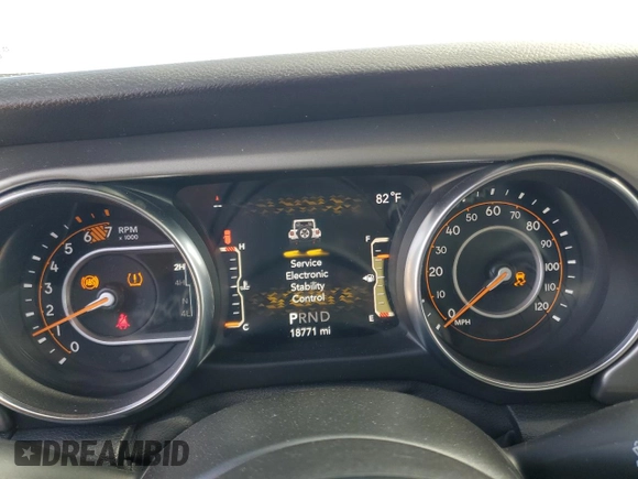 2021 Jeep Wrangler Sport with VIN 1C4GJXAN1MW683604, listed as a Copart auction lot 53838925 with 18,771 mi miles and Salvage title. Bid and sale history available at DreamBid. Image 9.