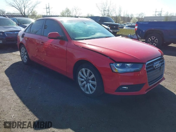 2013 Audi A4 Premium with VIN WAUAFAFL4DN042543, listed as a IAAI auction lot 41992272 with 111,196 mi miles. Bid and sale history available at carsss.com. Image 1.