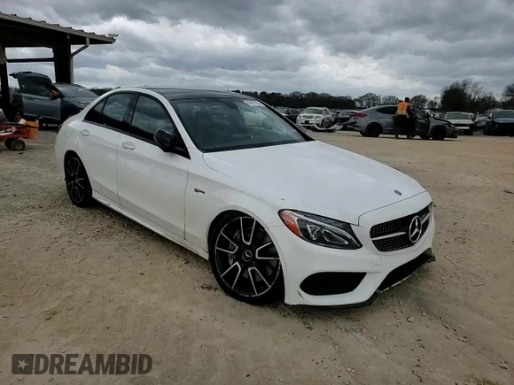 2018 Mercedes-Benz C 43 AMG with VIN 55SWF6EB1JU268322, listed as a Copart auction lot 49921335 with 24,476 mi miles and Salvage Title. Bid and sale history available at carsss.com. Image 13.