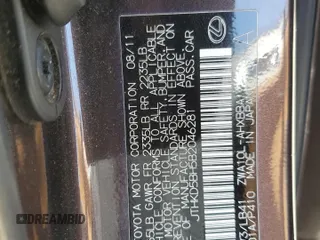 2011 Lexus CT 200h with VIN JTHKD5BH5B2046281, listed as a Copart auction lot 54407425 with 191,093 mi miles and Salvage Title. Bid and sale history available at DreamBid. Image 12.