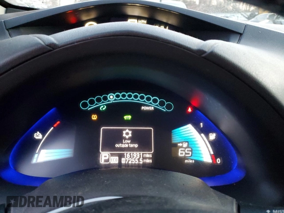 2016 Nissan LEAF S with VIN 1N4BZ0CP8GC314520, listed as a Copart auction lot 86991384 with 161,931 mi miles and Clean Title. Bid and sale history available at carsss.com. Image 9.