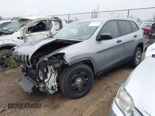 2016 Jeep Cherokee Sport with VIN 1C4PJMAB7GW276671, listed as a IAAI auction lot 42016498 with 201,410 mi miles. Bid and sale history available at carsss.com. Image 18.